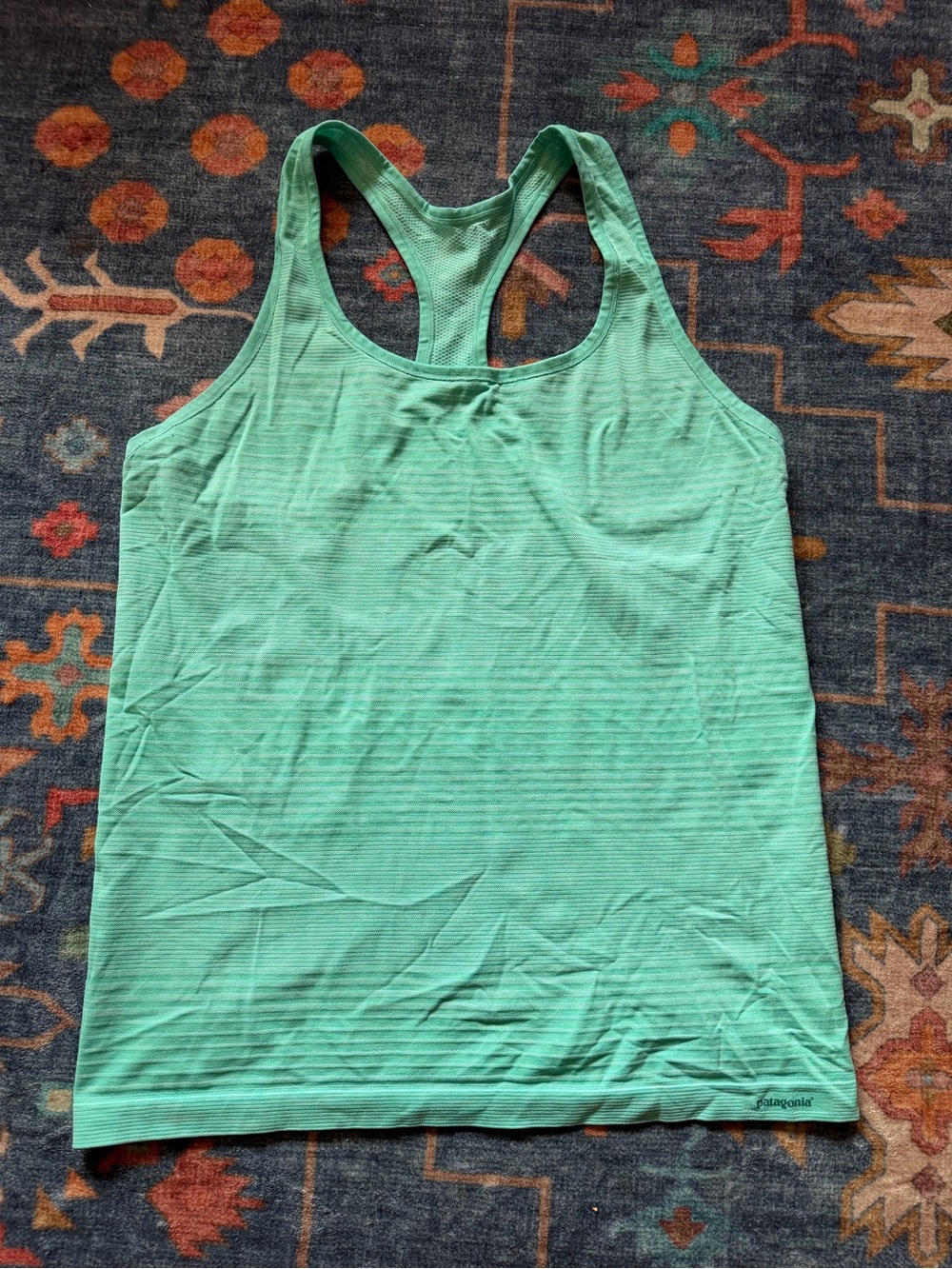 Patagonia Mint Green Racerback Athletic Tank